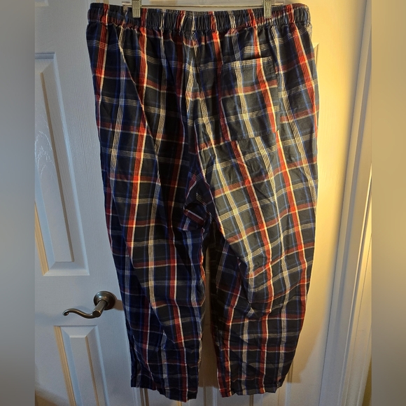 Plaid Lounge Pants in Blue and Red - Picture 2 of 2